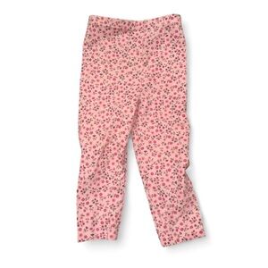 MOONBEAMS EUC GIRLS PINK PANTS LEGGINGS BOTTOMS WINTER FALL FLORAL SZ 18 MONTHS